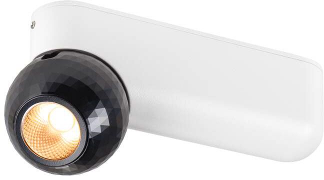 SLV DYSKO, Wand- und Deckenaufbauleuchte, single, PHASE, 2700K, 6.7 W, 36°, weiß / schwarz