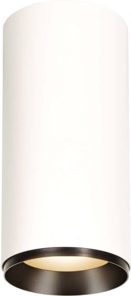 SLV NUMINOS® XL PHASE, Deckenaufbauleuchte weiß / schwarz 36W 3000K 36°