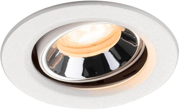 SLV NUMINOS® MOVE XS, Deckeneinbauleuchte weiß/chrom 2700 K 55°