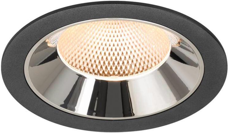 SLV NUMINOS® XL, Deckeneinbauleuchte schwarz/chrom 2700 K 40°