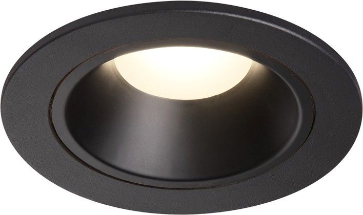 SLV NUMINOS® DL S, Indoor, luminaria empotrada de techo led negro/negro 4000 K 55° con resortes