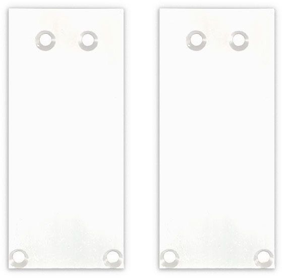 ISOLED Endkappe Alu EC130 für Curtain10 ONE HIGH, 2 Stück, weiß