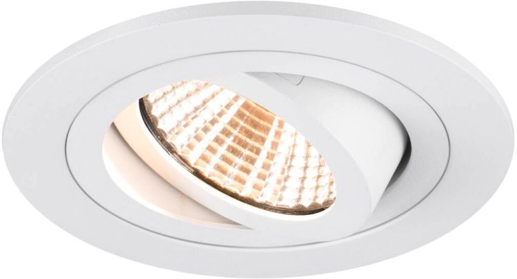 SLV NEW TRIA® 75, Deckeneinbauleuchte, 2700K, 38°, IP 20, rund, weiß