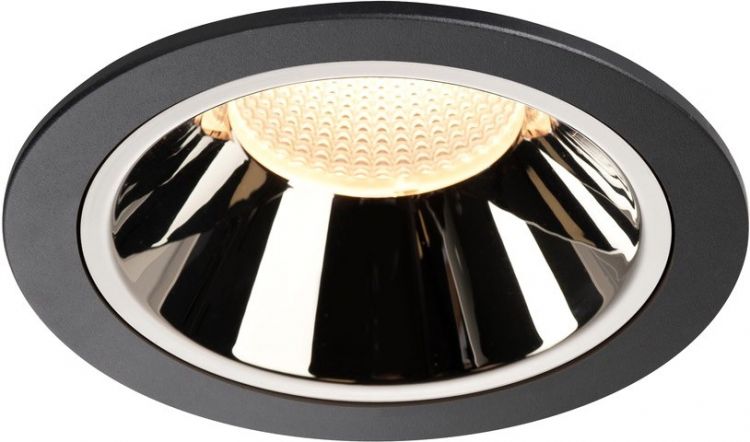SLV NUMINOS, encastré de plafond intérieur, 55°, noir/chrome, LED, 3000K