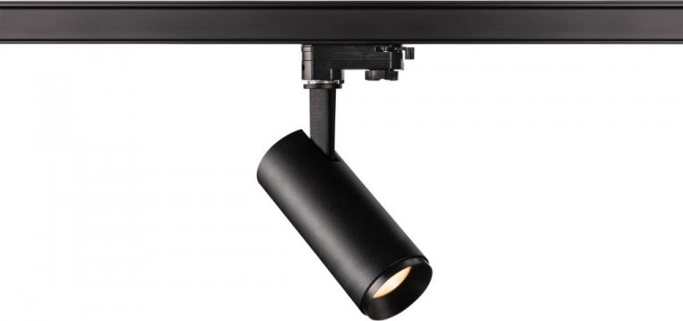 SLV NUMINOS, spot pour rail 3 allumages, intérieur, 45°, noir, LED, 10,42W, 2700K, variable Triac