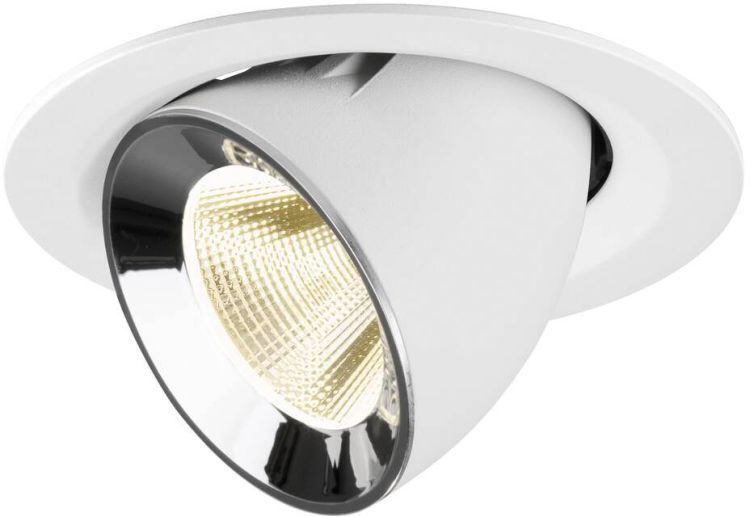 SLV NUMINOS® GIMBLE M, Deckeneinbauleuchte weiß/chrom 4000 K 20°
