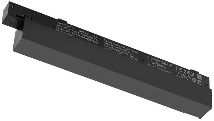 SLV 48V SYSTEM, Intrack LED Treiber, 48VDC, 200 W, On/Off, Klemme für 220-240V Anschlusskabel
