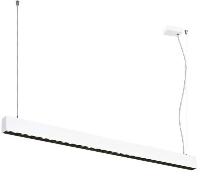 SLV GLENOS® PRO, Pendelleuchte, 1,2m, DALI, UGR16, Pendellänge 210 cm, 4000K, 75°, weiß