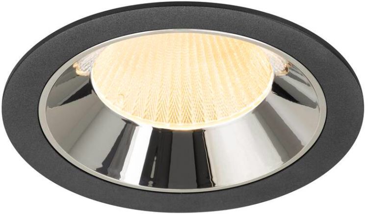 SLV NUMINOS® XL, Deckeneinbauleuchte schwarz/chrom 3000 K 20°