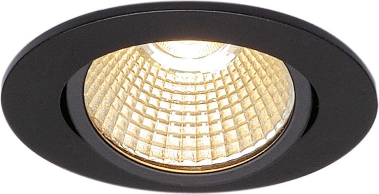 NEW TRIA 68 LED DL ROUND Set, mattschwarz, 9W, 38°, 3000K, inkl. Treiber