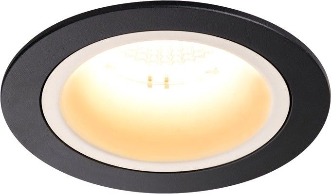 SLV NUMINOS® DL M, Indoor, luminaria empotrada de techo led negro/blanco 3000 K 55° con resortes