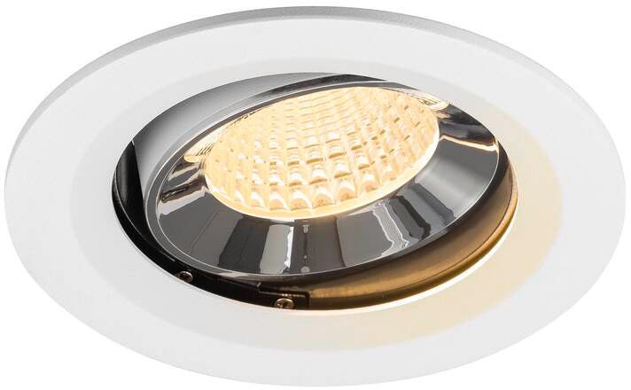 SLV NUMINOS® MOVE M, Deckeneinbauleuchte weiß/chrom 3000 K 55°