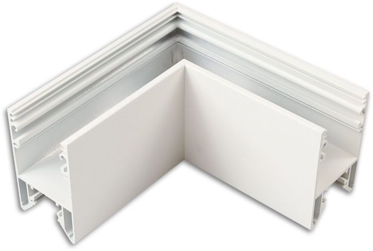 ISOLED HALON 90° Eck, geschweißt, 120x120mm, weiß RAL 9003, exkl. Cover