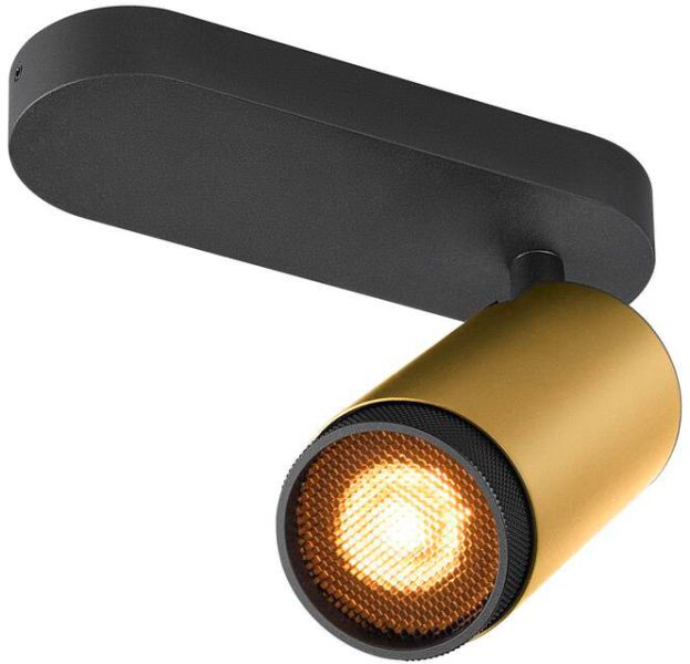 SLV GRIP! L, SPOT CL, single, QPAR51, Deckenaufbauleuchte, zylindrisch, 1 x max. 6 Watt, gold