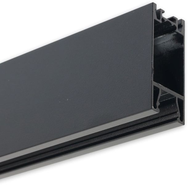 ISOLED Gardinenprofil Curtain10 ONE HIGH, schwarz RAL 9005, 200cm