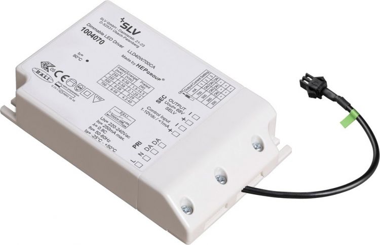 SLV Alimentation LED, intérieur, blanc, 250/350/500/700mA, 1,5-40,6W