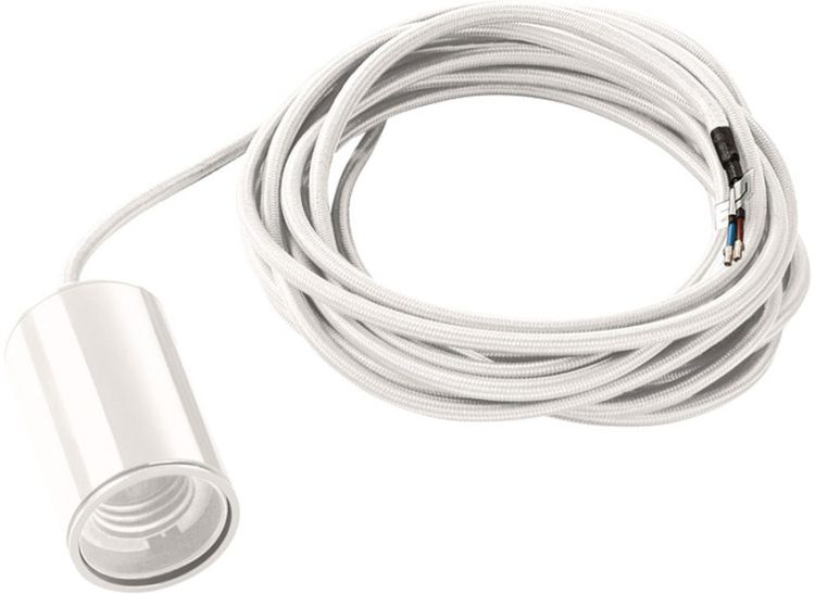 SLV FITU Pendelleuchte, A60, weiß, 5m Kabel mit offenem Kabelende