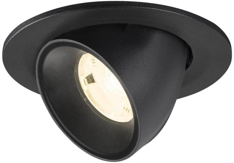 SLV NUMINOS® GIMBLE S, Deckeneinbauleuchte, 4000 K, 20°, IP20, rund, schwarz