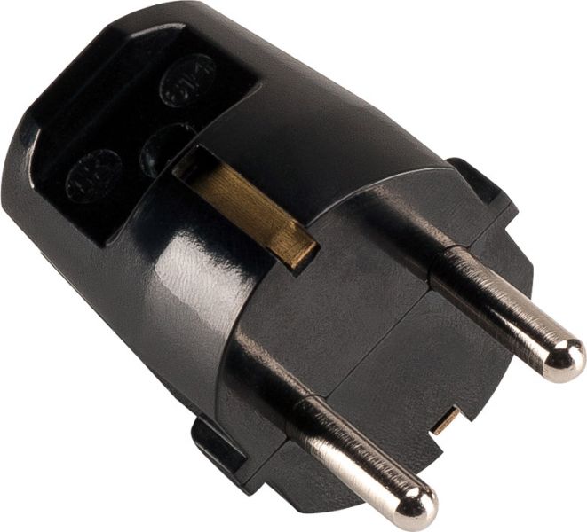 SLV SCHUKO-STECKER schwarz