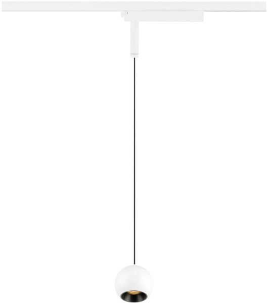 SLV LIGHT EYE® 2.0, 1~ Pendelleuchte, Pendellänge 200 cm, 3000 K, 30°,, weiß / schwarz