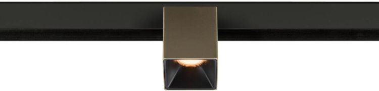 SLV FIXT-IT!, 48V, DALI, eckig, Surface mounted track, Spot, 2700K, 6.6 W, 36°, bronze / schwarz