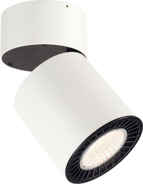 SLV SUPROS CL, luminaria de montaje en techo LED Interior, redonda, blanco, 3000K, reflector de