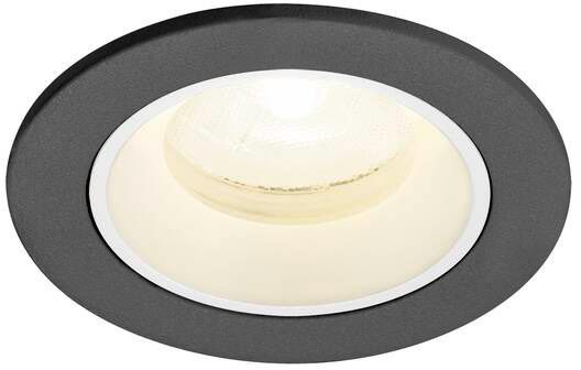SLV NUMINOS® XS, Deckeneinbauleuchte, 4000 K, 20°, IP20, rund, schwarz / weiß