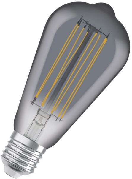 OSRAM Vintage 1906 LED CLASSIC SLIM FILAMNET EDISON DIMMABLE 11W 818 Smoke E27
