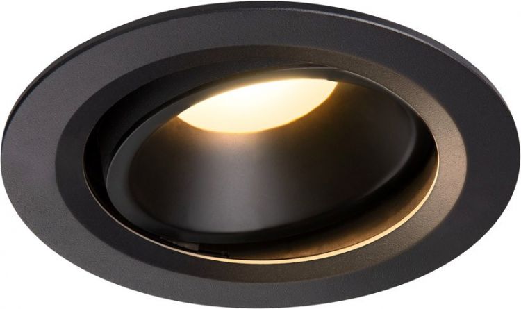 SLV NUMINOS® MOVE DL L, Indoor, luminaria empotrada de techo led negro/negro 3000 K 20°