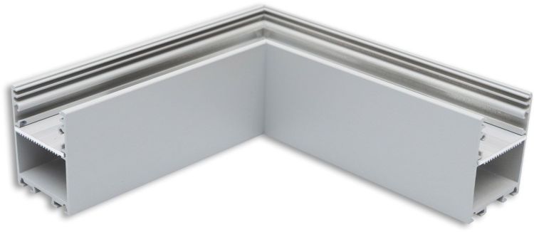 ISOLED LAMP30V2 90° Eck, geschweißt, 120x120mm, silber pulverbeschichtet, exkl. Cover