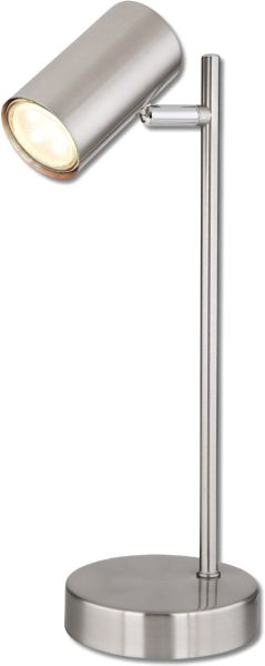 ISOLED Tischleuchte nickel matt, mit Schalter, 1xGU10 Fassung, exkl. Leuchtmittel