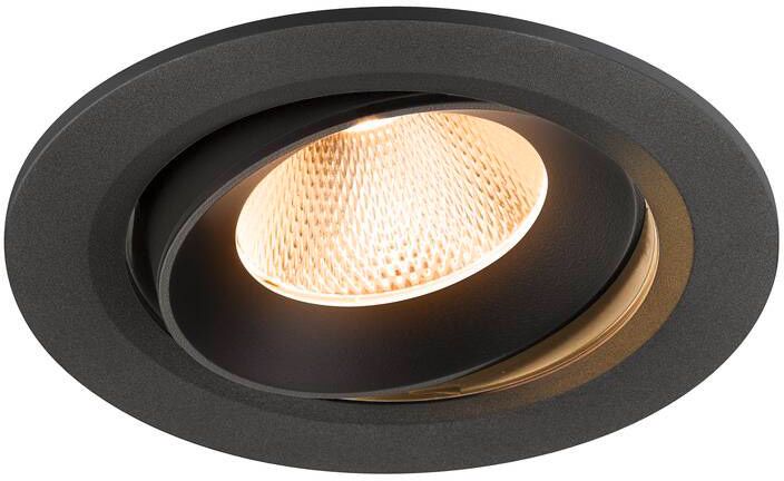 SLV NUMINOS® MOVE L, Deckeneinbauleuchte, 2700 K, 20°, IP20, rund, schwarz