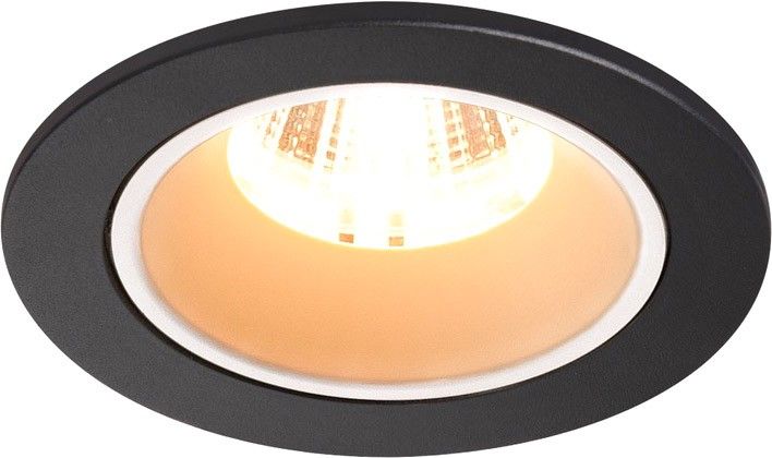 SLV NUMINOS® DL S, Indoor, luminaria empotrada de techo led negro/blanco 2700 K 40° con resortes