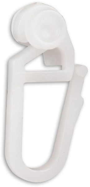 ISOLED Rollengleiter mit Vorhanghaken für Gardinen-Inlay, 6mm, 100 Stück