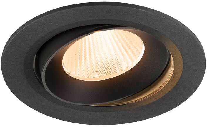 SLV NUMINOS® MOVE L, Deckeneinbauleuchte, 2700 K, 40°, IP20, rund, schwarz