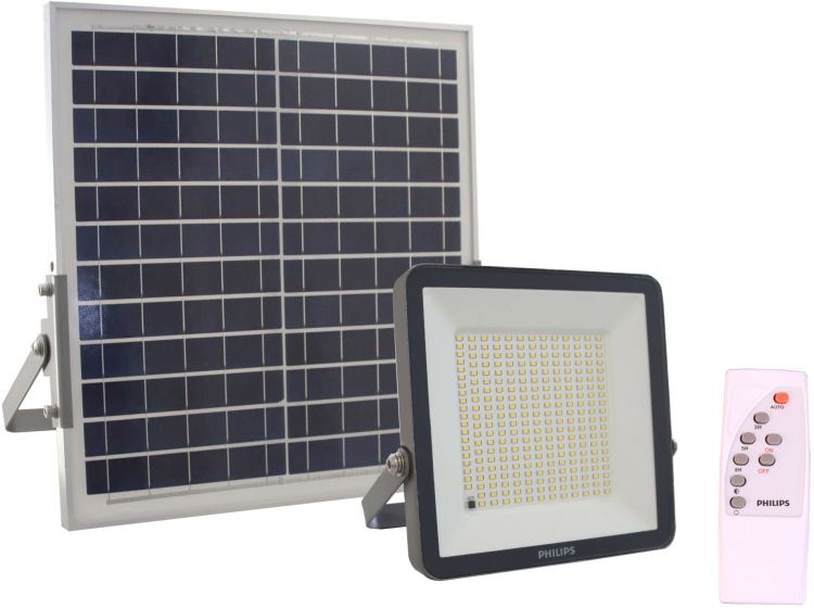 PHILIPS LED-Flutlichtstrahler Solar, 13 W, 1820 lm, 4000 K, CRI80, IR-Fernbedienung, symmetrisch