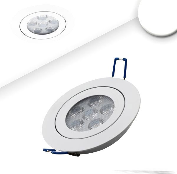 ISOLED LED Einbaustrahler, weiß, 15W, 72°, rund, neutralweiß, dimmbar
