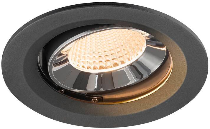 SLV NUMINOS® MOVE M, Deckeneinbauleuchte schwarz/chrom 2700 K 40°