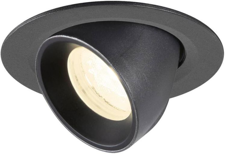 SLV NUMINOS® GIMBLE XS, Deckeneinbauleuchte, 4000 K, 40°, IP20, rund, schwarz