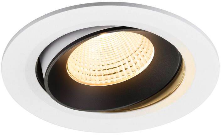 SLV NUMINOS® MOVE L, Deckeneinbauleuchte weiß/schwarz 3000 K 55°