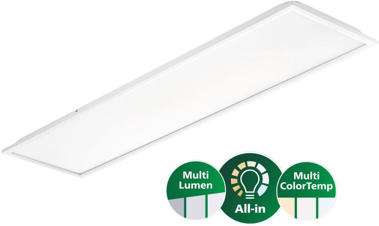 PHILIPS CoreLine Panel gen6, All-in, 31 W, 22 W, 1200x30 mm, VPC, 2900 lm, 3100 lm, 3350 lm, 3600