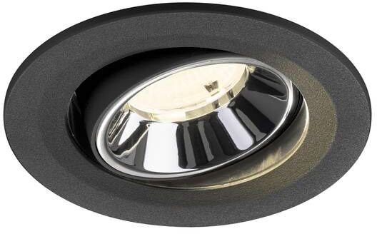 SLV NUMINOS® MOVE S, Deckeneinbauleuchte schwarz/chrom 4000 K 55°