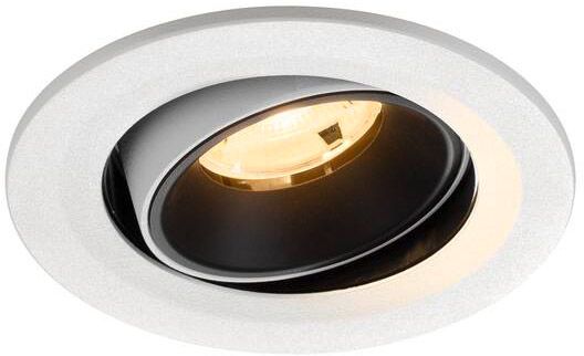 SLV NUMINOS® MOVE S, Deckeneinbauleuchte weiß/schwarz 3000 K 20°
