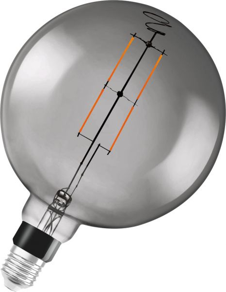 LEDVANCE Bluetooth SMART+ Globe LED Filament Lampe dimmbar (ex 37W) 6W / 2700K Warmweiß E27