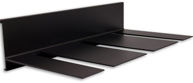 ISOLED Glashalter für Versa Wandprofile, für 3-6 Weingläser, Aluminium, schwarz, 31.5cm