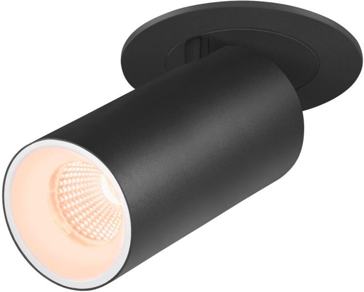 SLV NUMINOS® PROJECTOR S, Deckeneinbauleuchte, 2700 K, 40°, zylindrisch, schwarz / weiß