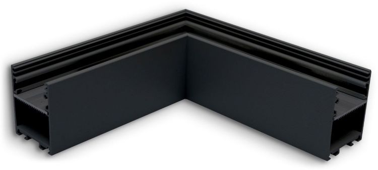 ISOLED LAMP30V2 90° Eck, geschweißt, 120x120mm, schwarz RAL 9005, exkl. Cover