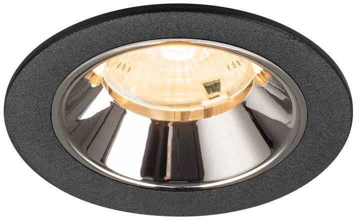 SLV NUMINOS® S, Deckeneinbauleuchte schwarz/chrom 3000 K 55°