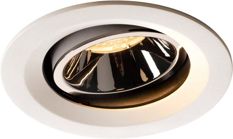 SLV NUMINOS® MOVE DL M, Indoor, luminaria empotrada de techo led blanco/cromo 3000 K 40 °