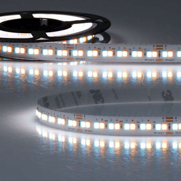 ISOLED LED CCC Amber+SkyBlue Flexband, 15W|15W, 5m Rolle, 24V, IP20